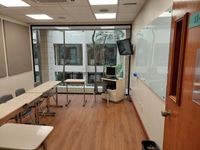 Photos of working and eating areas inside the Brazil Missionary Training Center