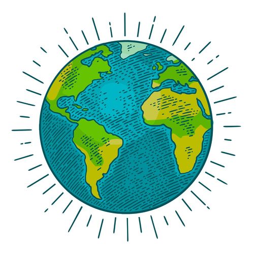 illustration of world globe
