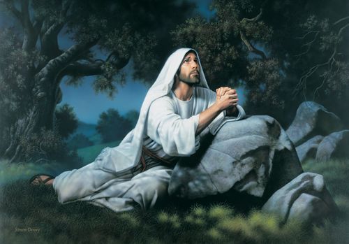 Painting of Jesus Christ in the Garden of Gethsemane