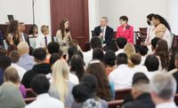 David A. Bednar and Susan Bednar at a Youth Devotional in Guam