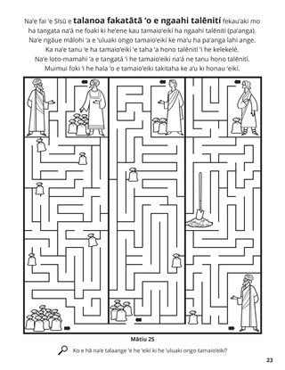 Parable of the Talents coloring page