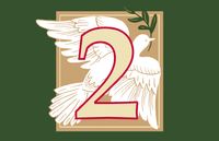 numeral 2 with dove