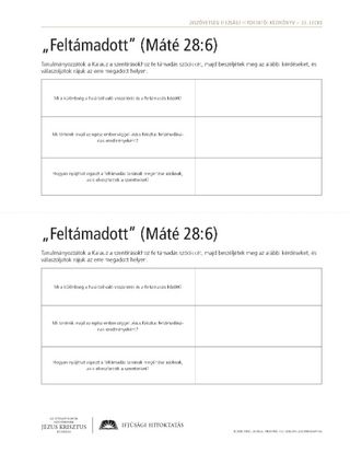 handout, He is risen