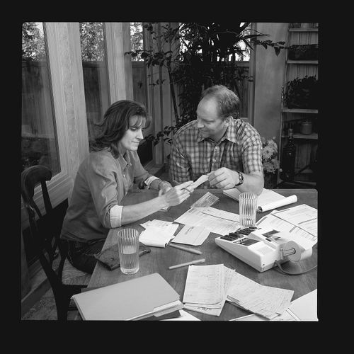 couple managing finances