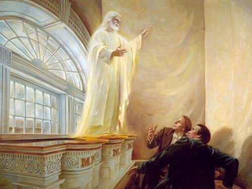 Jesus appearing to Joseph Smith and Oliver Cowdery