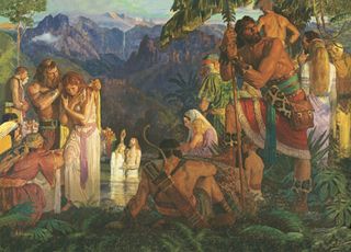 Alma Baptizes in the Waters of Mormon