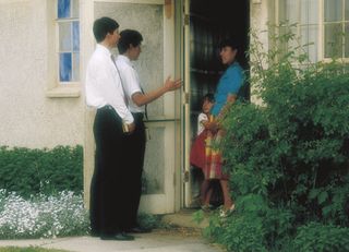 Missionaries teaching