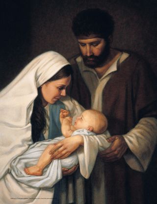 Kunstwerk: Josef, Maria und das Jesuskind