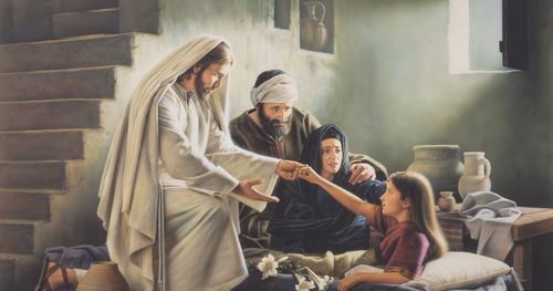 Christ raising the daughter of Jairus [Ο Χριστός εγείρει την κόρη του Ιαείρου]