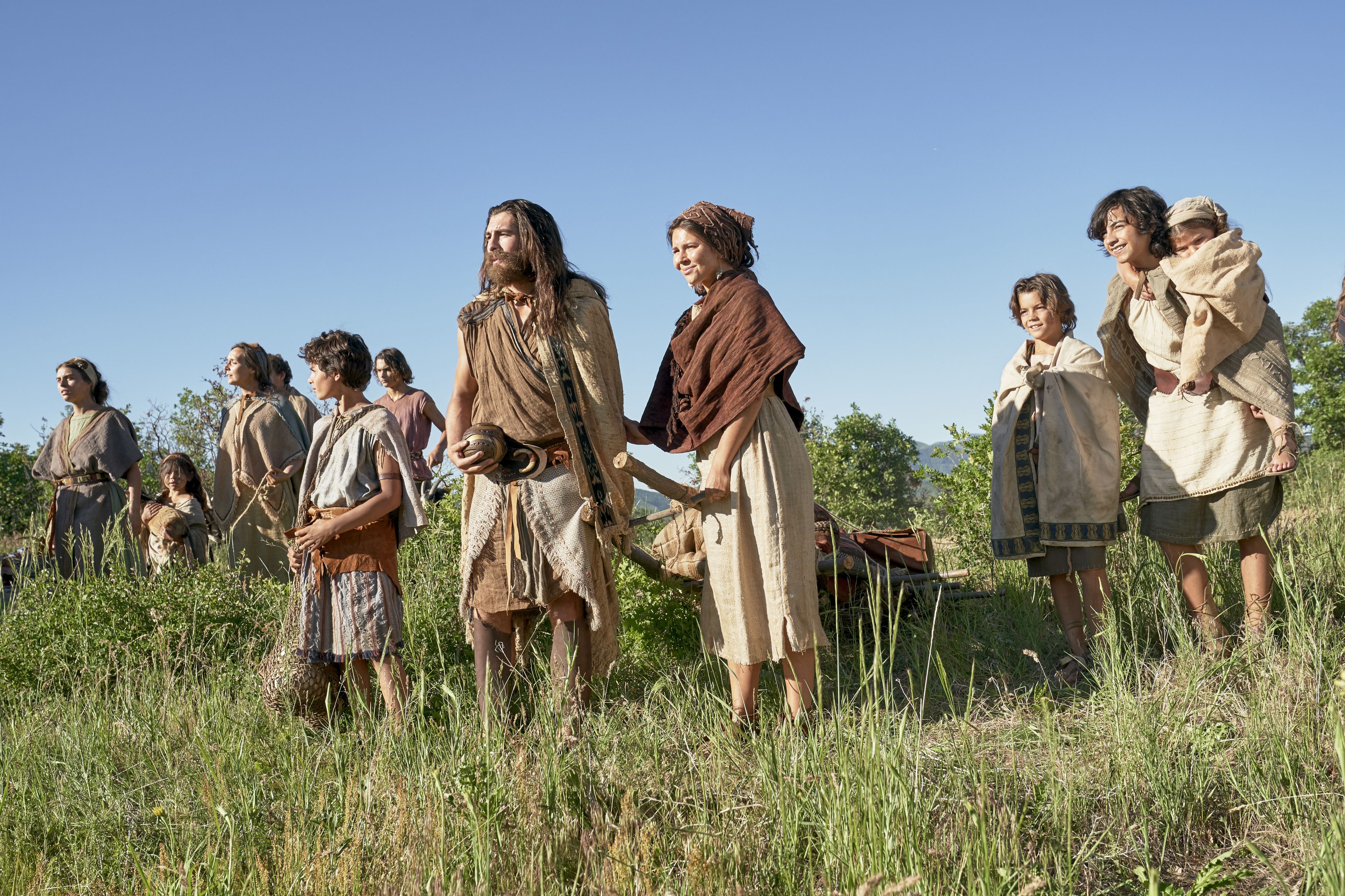 Nephi and his family flee into the wilderness.