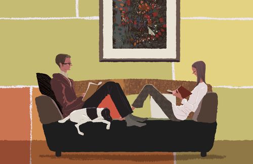 couple sitting on couch