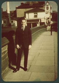 Elder Jeffrey R. Holland in Guildford, Surrey, England, while serving as a missionary in England in 1961-1962.