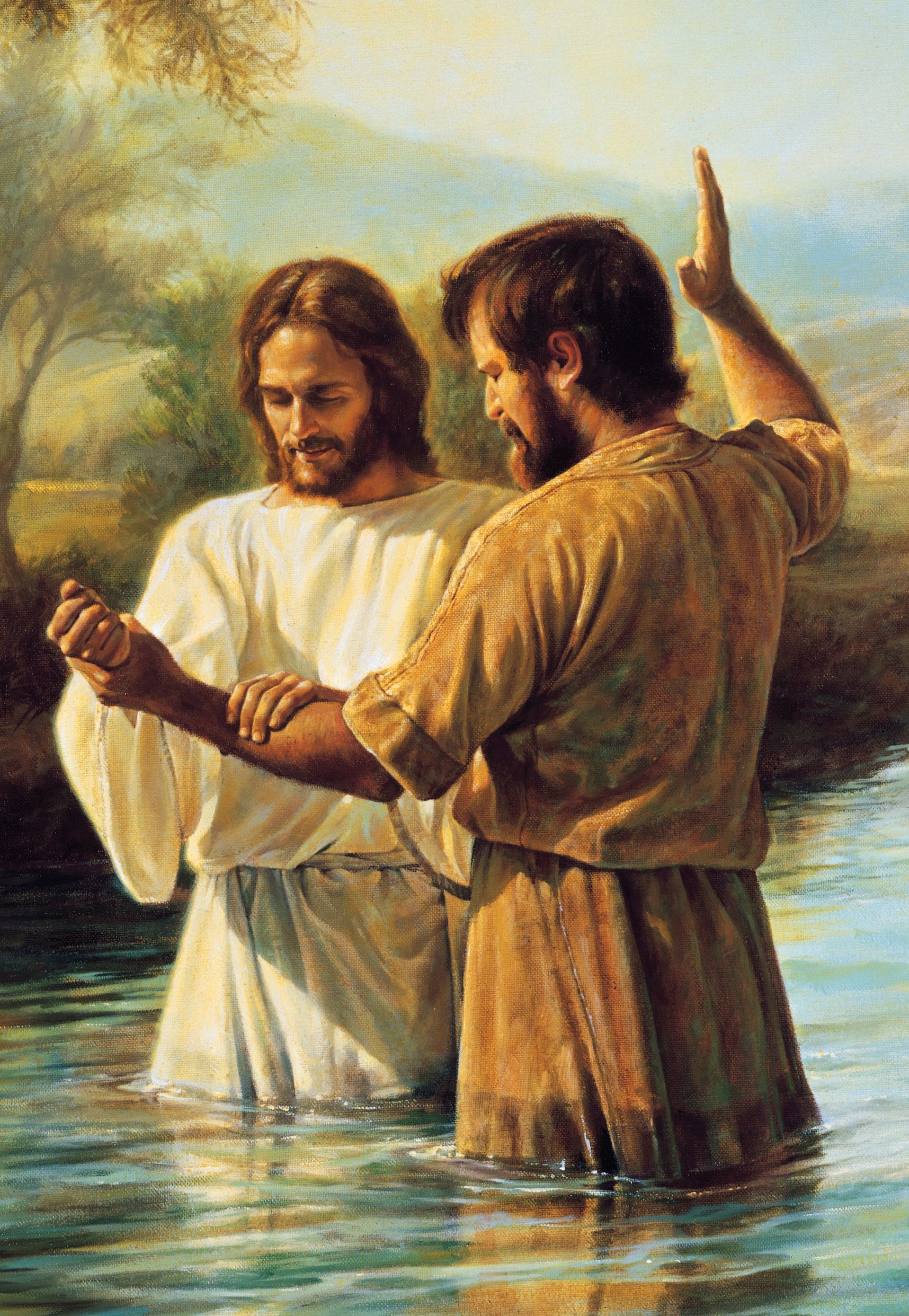 John the Baptist Baptizing Jesus, by Greg K. Olsen