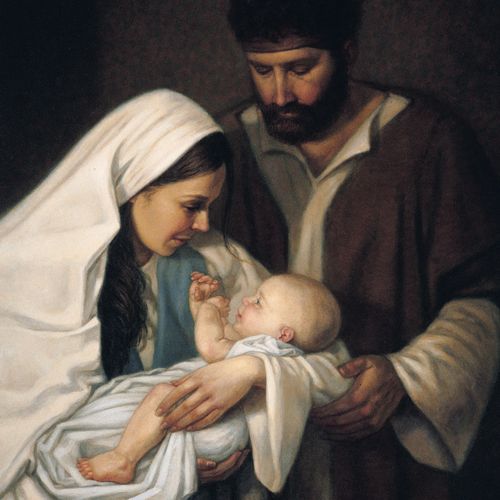 嬰孩耶穌、馬利亞和約瑟