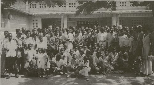 Members of the Luanda Branch, June 9, 1996, just after the branch was first organized.