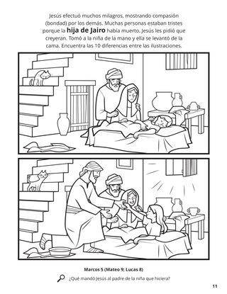 Jesus Raised Jairus’s Daughter from the Dead coloring page