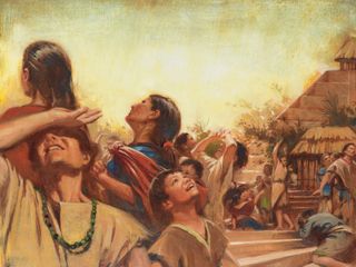 Los nefitas presencian el día sin noche