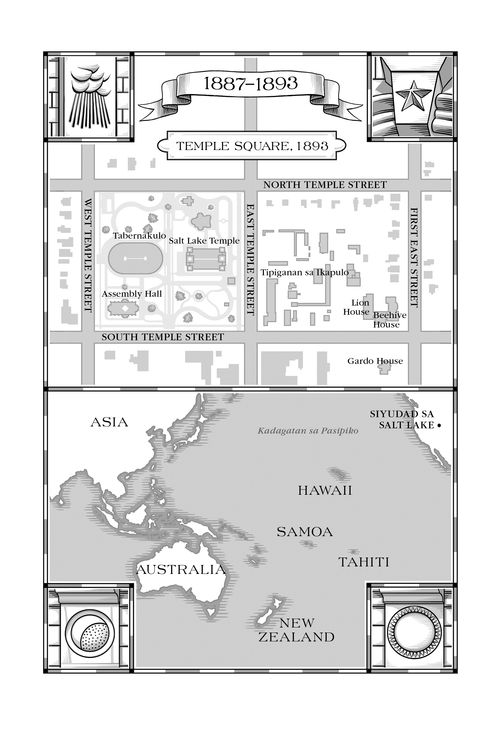 mapa sa Temple Square, mga isla sa Pasipiko