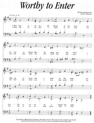 Music, Worthy to Enter