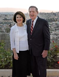 Elder Jeffrey R. Holland with his wife, Patricia, in Jerusalem, November 2015.