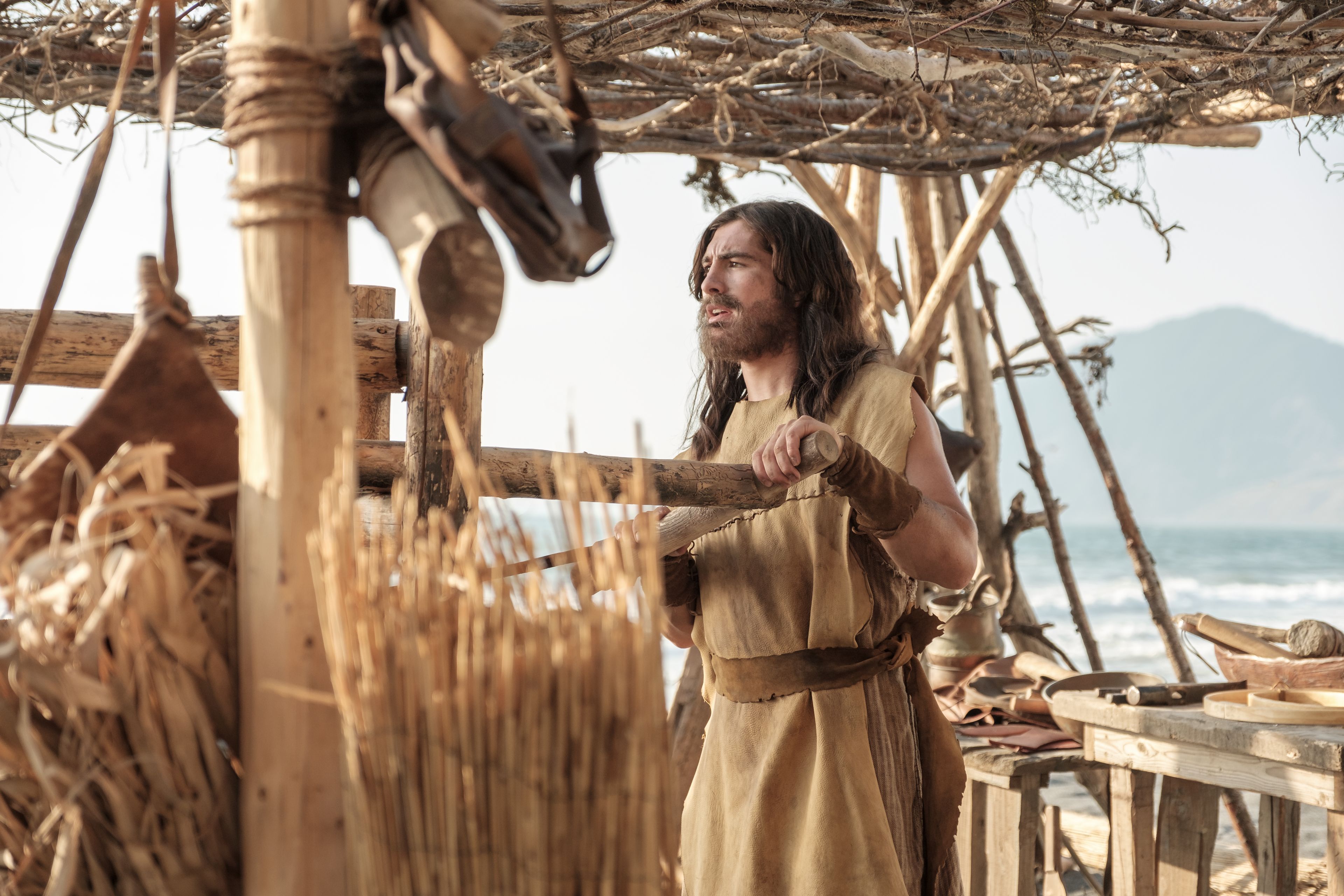 Nephi builds the ship in the land Bountiful.