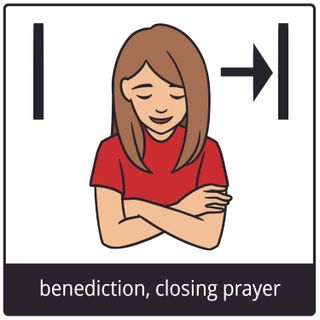 benediction, closing prayer gospel symbol