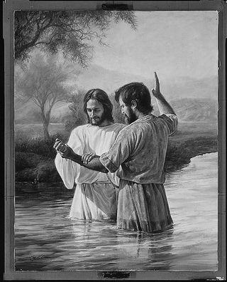 Le baptême du Christ.