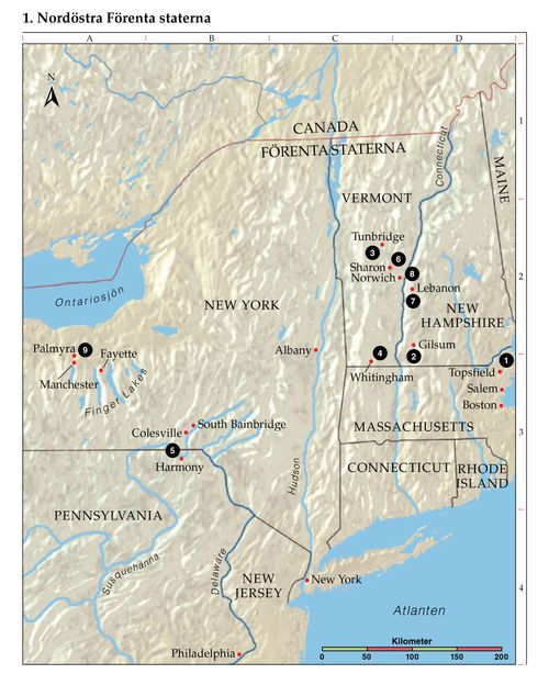 Karta 1 över kyrkans historia