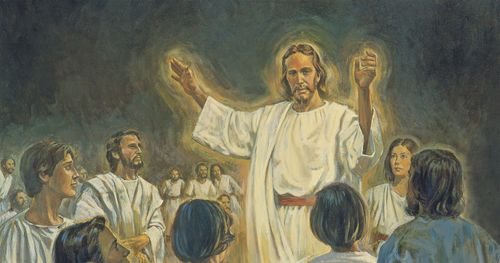 Jesus Christus verkündet das Evangelium in der Geisterwelt