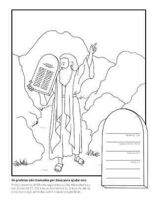 página de atividade, Moisés