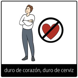 símbolo del Evangelio de duro de corazón, duro de cerviz
