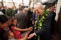 Latter-day Saints meet their prophet, President Russell M. Nelson, in Kona, Hawaii, May 16, 2019 following his devotional.