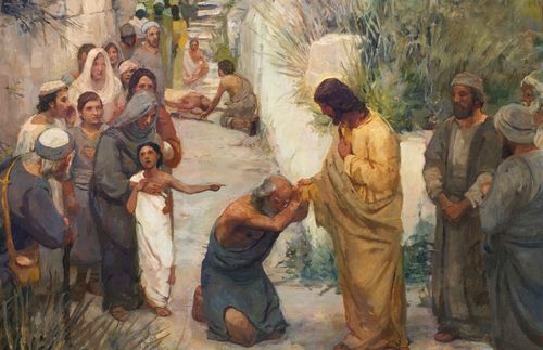 耶稣伸援医治人