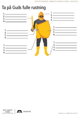 utdelingsark, Guds rustning