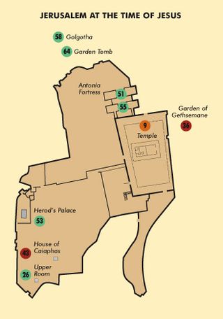 map of Jerusalem at the Time of Jesus