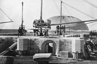 Salt Lake Temple construction