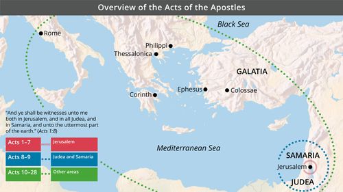 map of places the Apostles taught