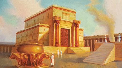 an illustration of Solomon’s temple