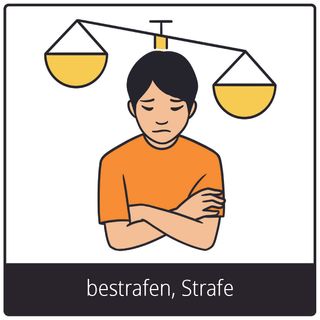 Symbol für Evangeliumsbegriff: bestrafen, Strafe