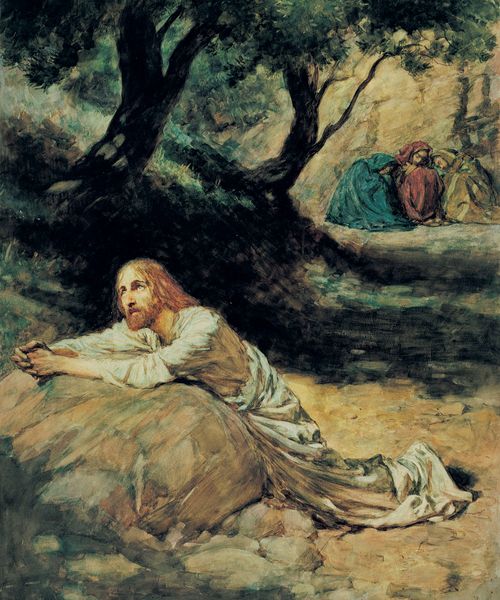 Christ suffering in Gethsemane