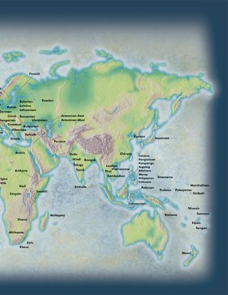 map of the world, right page