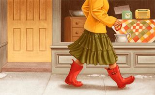 girl in galoshes