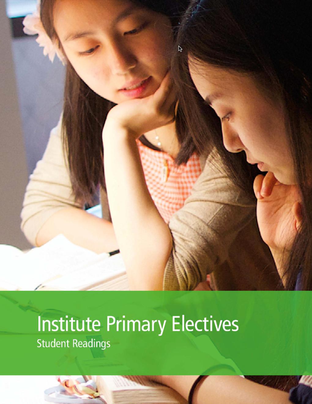 Institute Primary Electives Student Readings