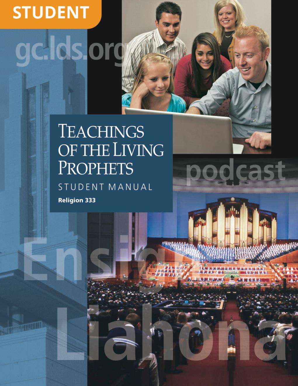 Teachings of the Living Prophets Student Manual (Rel 333)