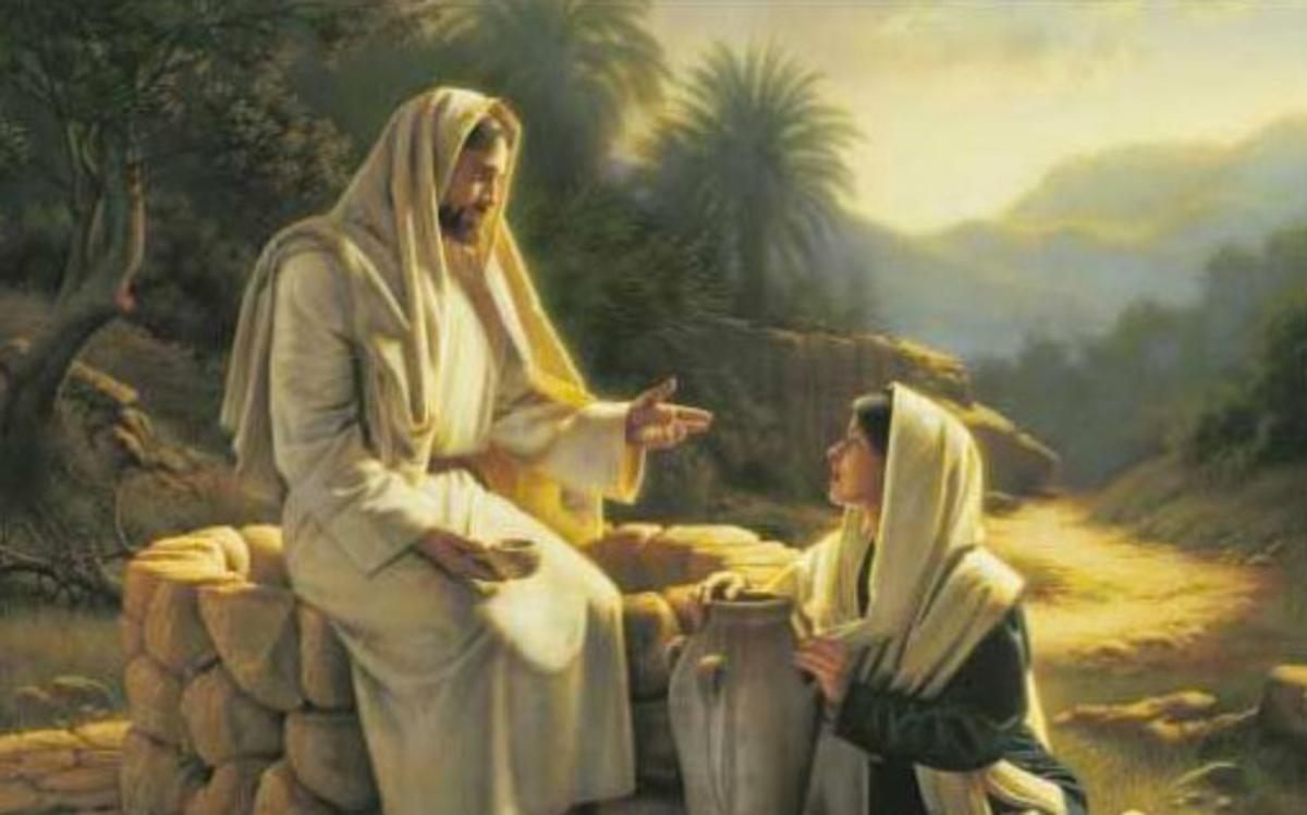 Christus unterweist die Frau am Brunnen